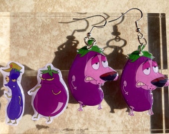 Courage Eggplant earrings