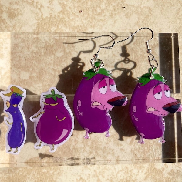 Courage Eggplant earrings