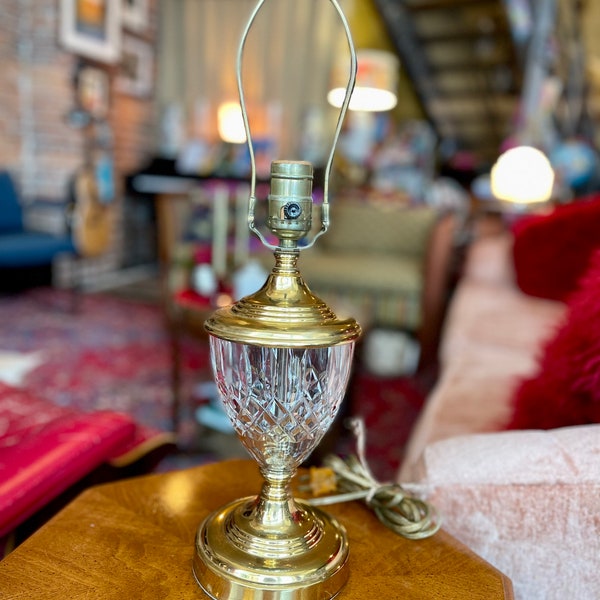 Cut Glass Accent Lamp Etsy
