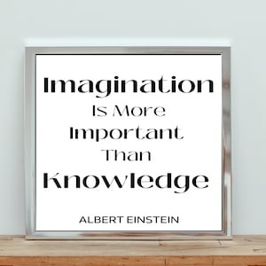 Albert Einstein Quote | Wall Art | Printables| Typography | Digital Download | Inspirational/Knowledge Quote