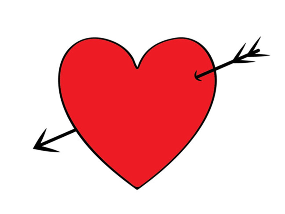 Red Heart With Arrow SVG PNG JPG - Digital Download - Etsy