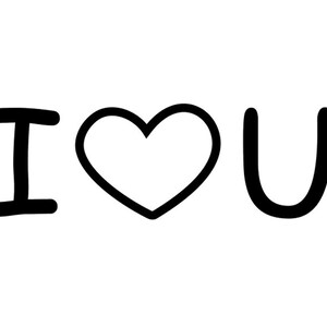 I love you SVG PNG JPG - Digital Download