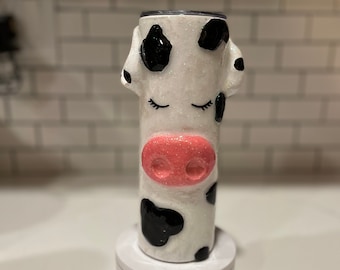 Gobelet vache à paillettes 3D