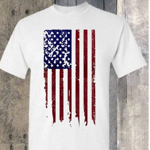 Izumi Family American Flag Hanes Tagless Tee T-Shirt 