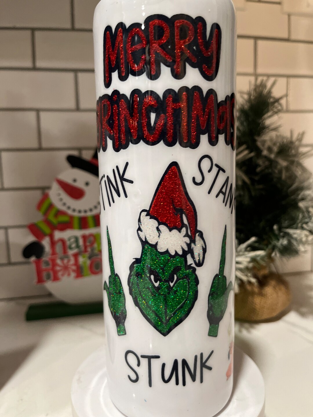 Stink Stunk Grinch Merry Christmas Stainless Tumbler - Teeruto