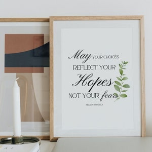 May your choices reflect your hopes Quote, Nelson Mandela, Digital Download, Printable, Cricut Quotes, Quote for Mugs, Instant download