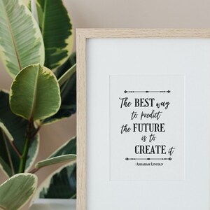 La mejor manera de predecir el futuro Quote, Descarga digital, Imprimible, Citas de Cricut, Cotización para tazas, Cotización para camisetas, Descarga instantánea