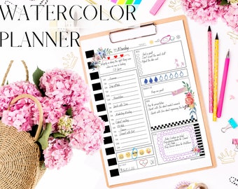 WC Planner, Daily, Weekly, Monthly, DIGITAL DOWNLOAD, Happy, Erin Condren, Filofax, Day-Timer, Franklin Covey, Day Runner,Kate Spade