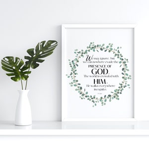 We may ignore the presence of God C.S. Lewis Quote, Digital Download, Cricut Quotes, Christian quote, Instant download