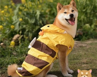 Dog Honeybee Waterproof Rain Jacket