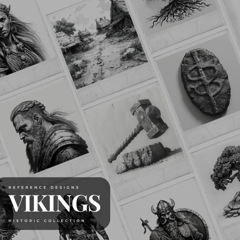 Viking Reference Design Viking Age Tattoo Designs: 100 Procreate Brush Stamps (digital Download ...