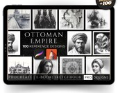 Ottoman Empire Tattoo Reference: 100 Historical Sketches (PNG, PDF, Procreate, Sketchbook Digital Download )