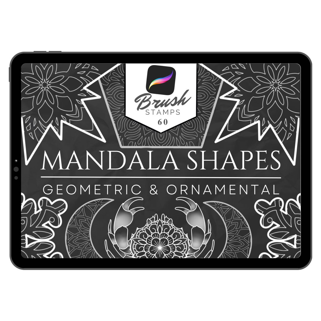 60 Mandala Procreate Brushes: Tattoo Stamp Stencils (digital Download ...