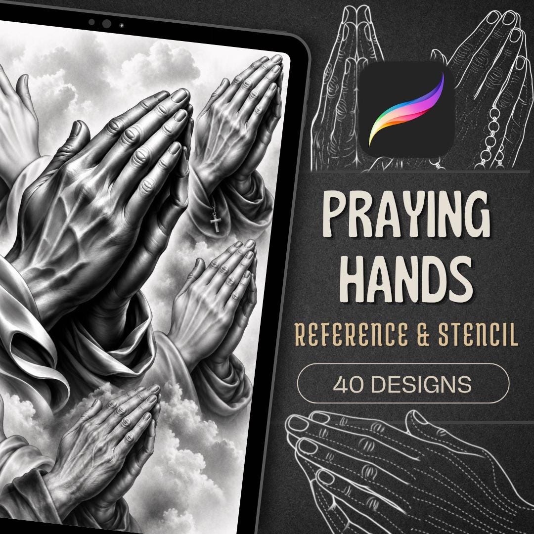 Praying Hands Tattoo - Etsy Canada