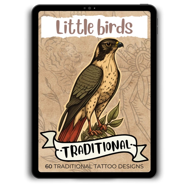 Traditional Tattoo designs 'Little Birds' | Tattoo Flash sheet | Pdf Downloadable Tattoo Designs | Best selling art downloadable designs