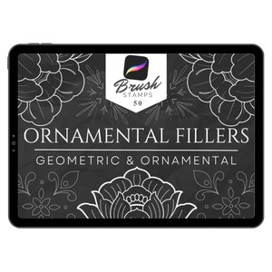 Ornamental Tattoo Procreate Brushes: Geometric Fillers (Digital Download)