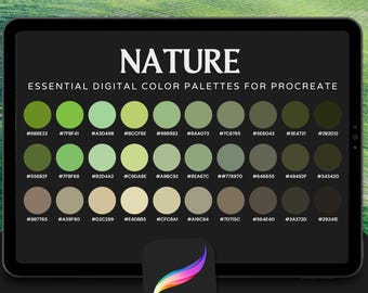 Nature Procreate Color Palette: 30 Organic Shades (Digital Download)
