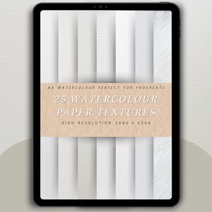Watercolour Paper Texture Pack – 25 High-Res Backgrounds for Procreate & Photoshop | Digital Art Paper Textures for Artists