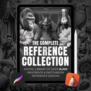 10,000+ Tattoo Designs: Procreate & PNG Reference Library (Digital Download)