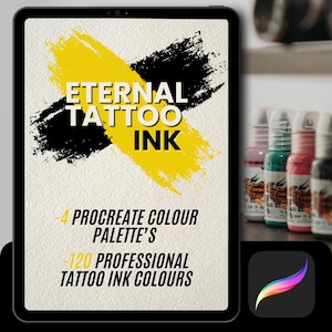 Eternal Ink Procreate Color Palette: 120 Tattoo Ink Colors (Digital Download)