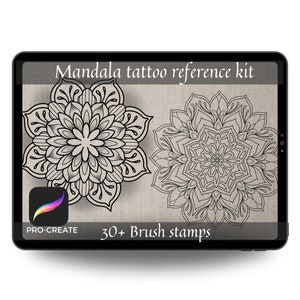 Mandala | Procreate Brush Set | Ornamental Tattoo Stamp Brushes | Digital art for Tattoo Stencil  | Procreate Brushes for Tattoo Reference