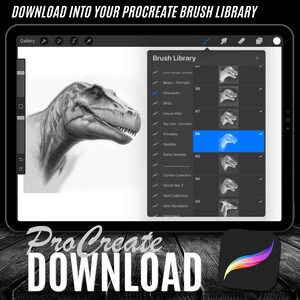 Animal Head Procreate Brush Stamps ‘dinosaurs’ 100 Tattoo Designs ...