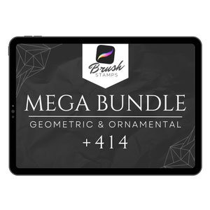 Geometric & Ornamental MEGA BUNDLE BRUSHSET | Procreate Brush Set | Tattoo Stamp Brushes | Digital art Tattoo Stencil  | Procreate Brushes