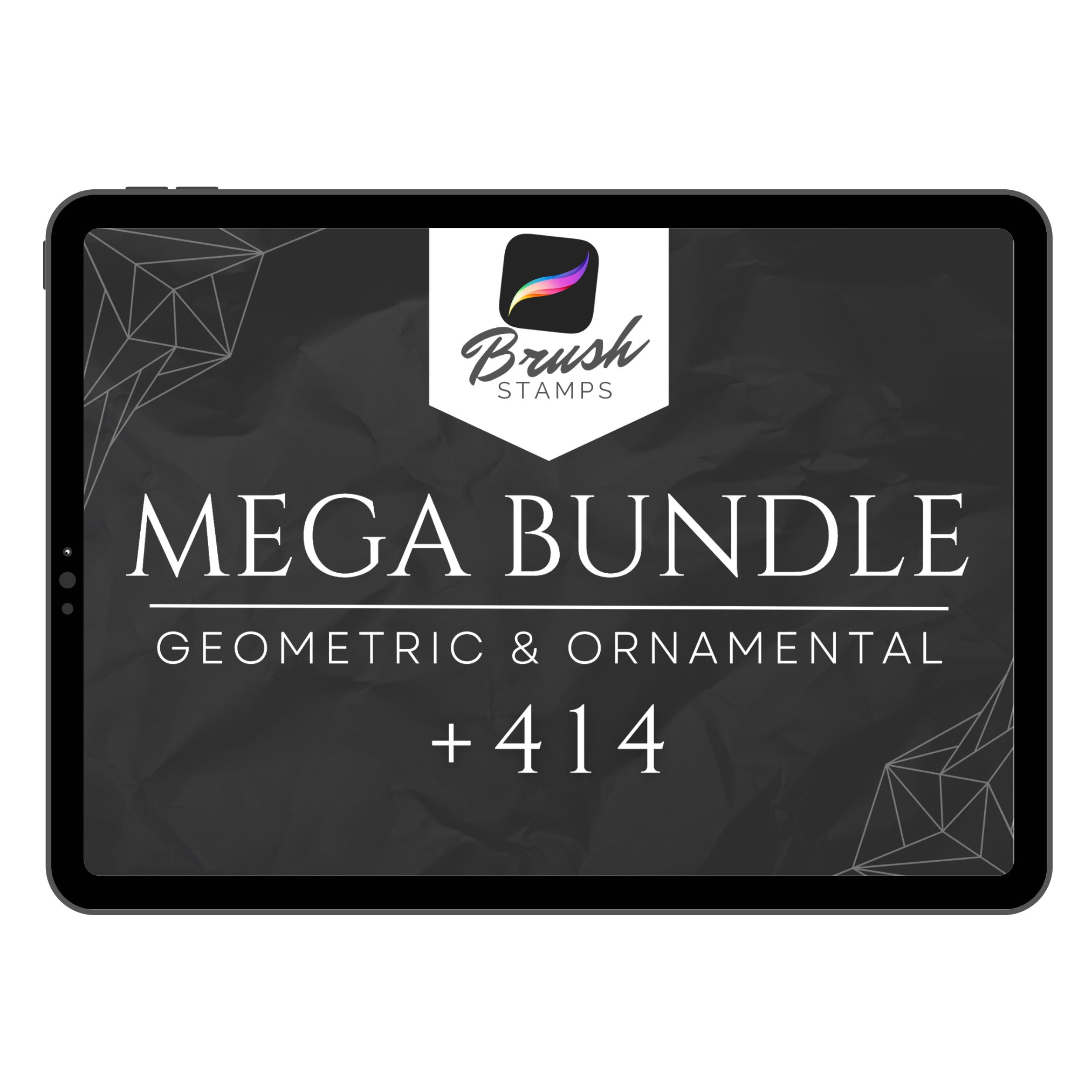 Mega paquete de pinceles Procreate geométricos y ornamentales | Sellos y plantillas para tatuaje