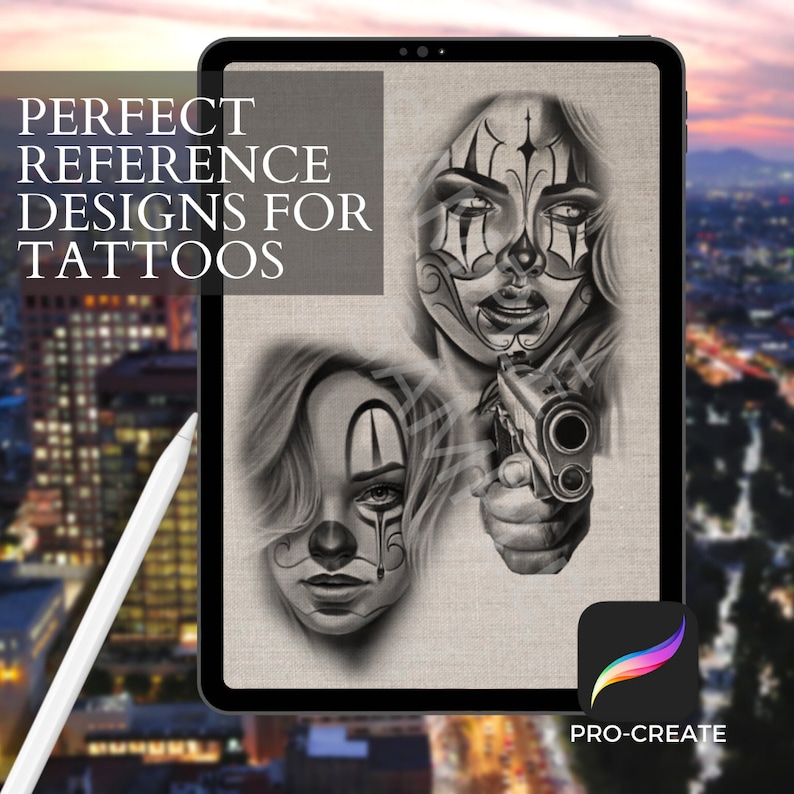 Chicano Tattoo Stamp Brush Set: Procreate Stencils (digital Download ...