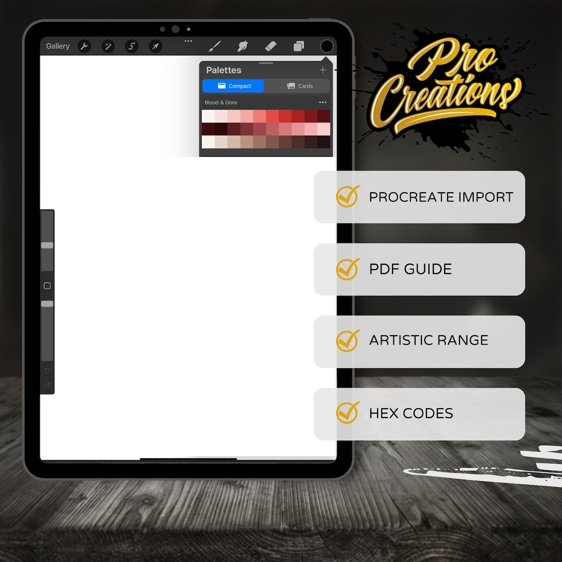Gore Color Code Blood & Gore Procreate Color Palette – 30 Horror Red Tones for Tattoo ...