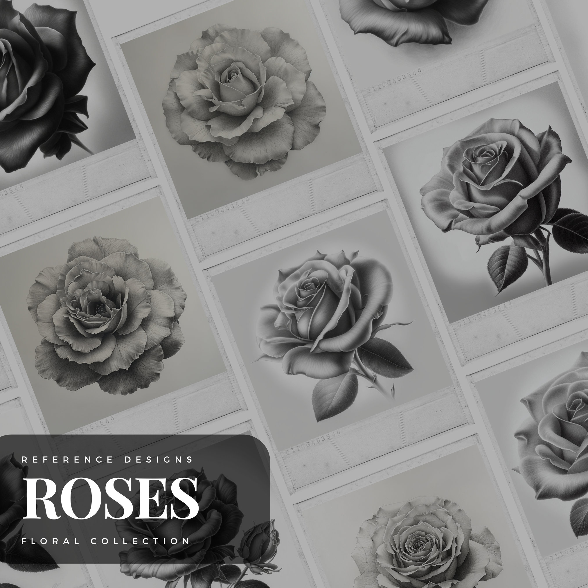50 Roses Procreate Brush Stamps: Tattoo Designs (digital Download) - Etsy