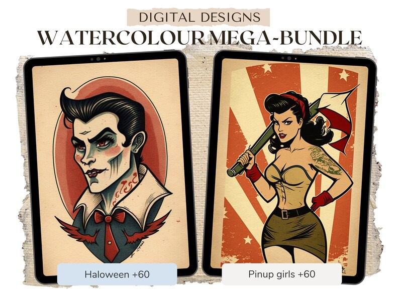 Traditional Tattoo Designs 'MEGA BUNDLE' Tattoo Flash Sheet Pdf