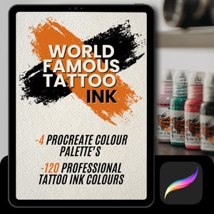 World Famous Ink Procreate Palette: 120 Tattoo Colors (Digital Download)