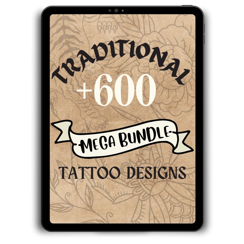 Traditional Tattoo Designs 'MEGA BUNDLE' Tattoo Flash Sheet Pdf