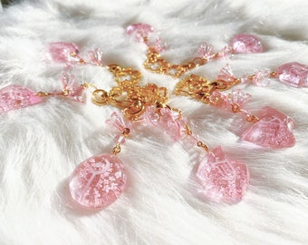 3/21 Restocked | FFXIV Job Stone Keychain/Necklace - Blossoms Special Edition Pressed Flower