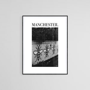 Manchester Bee Print, Wall Art