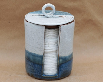 Handmade Ceramic Cotton Pad Caddy