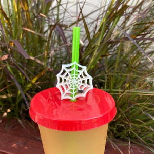 Spider Web Straw Topper, 3D Printed