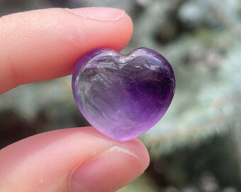 MINI Amethyst Heart | Small Amethyst Crystal Heart | Polished Purple Amethyst Heart Crystals | Mini Crystal Hearts| Crystal Grid