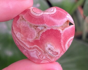 High Quality Rhodochrosite Heart | Small Rhodochrosite Crystal Heart | Polished Rhodochrosite Heart Crystals | Mini Crystal Hearts