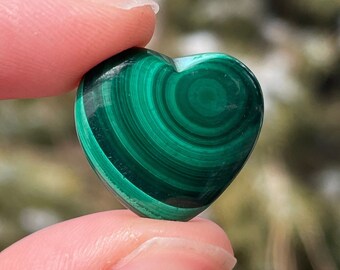 MINI Malachite Heart | Small Malachite Crystal Heart | Polished Malachite Heart Crystals | Mini Crystal Hearts | Malachite Mini Hearts
