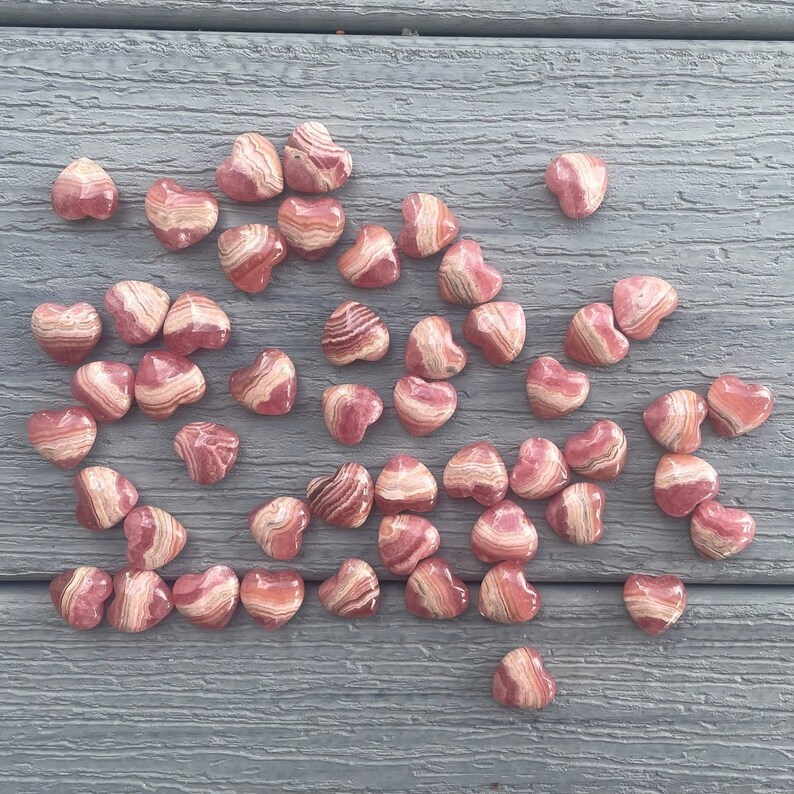 MINI Rhodochrosite Heart  Small Rhodochrosite Crystal Heart  image 5