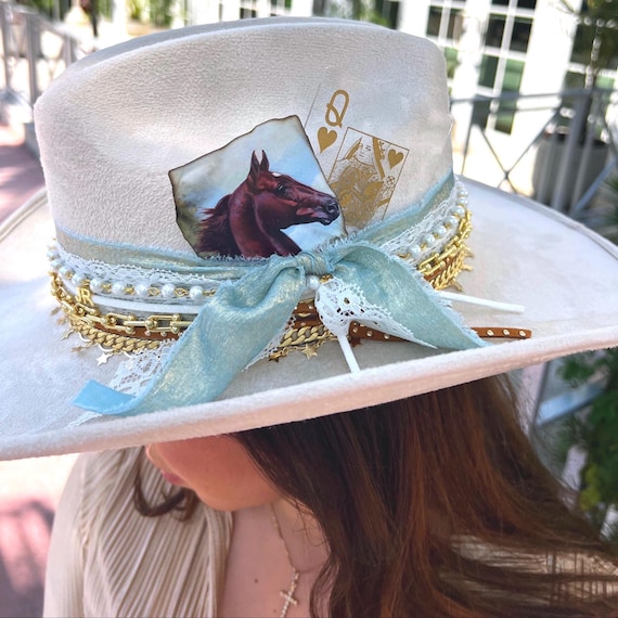 NEW Coastal Cowgirl Custom Hat Coastal Cowgirl Hat - Luana Hat Blue - Etsy main image 2