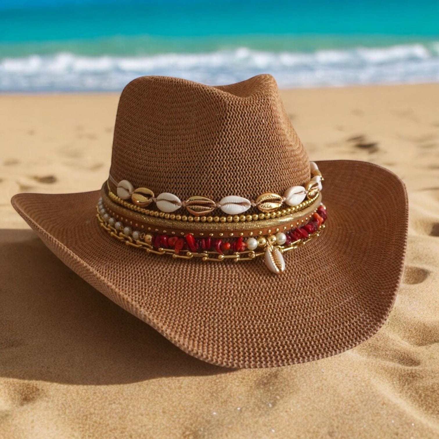 2651 Western Straw Cowboy Hats Cowgirl Hat For Holiday Woven Sun Beach Cov-ver Hats Patty Beach Western Straw Hat - Walmart.com main image 2