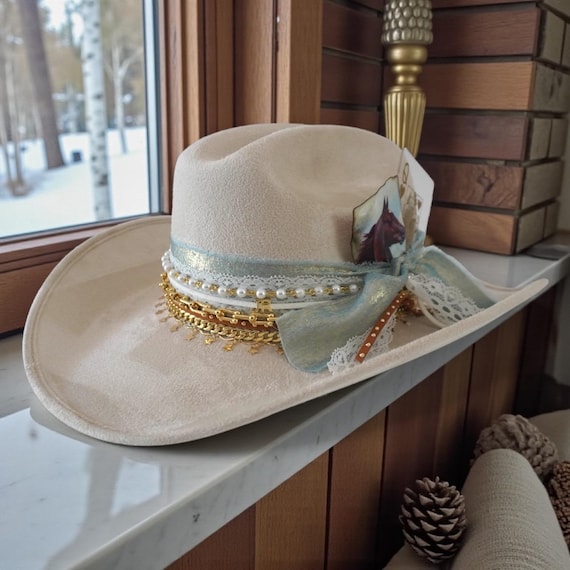 Chic Cream Western Hat bruno-capelo-cream-cowboy-hat-  main image 2