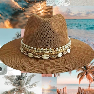 Custom Panama hat Jeweled Cowboy Hat Rancher Hat, Hat for fashionista, Custom Fedora, Wide Brim Hat Panama Hat, Hat for Festival Resort wear