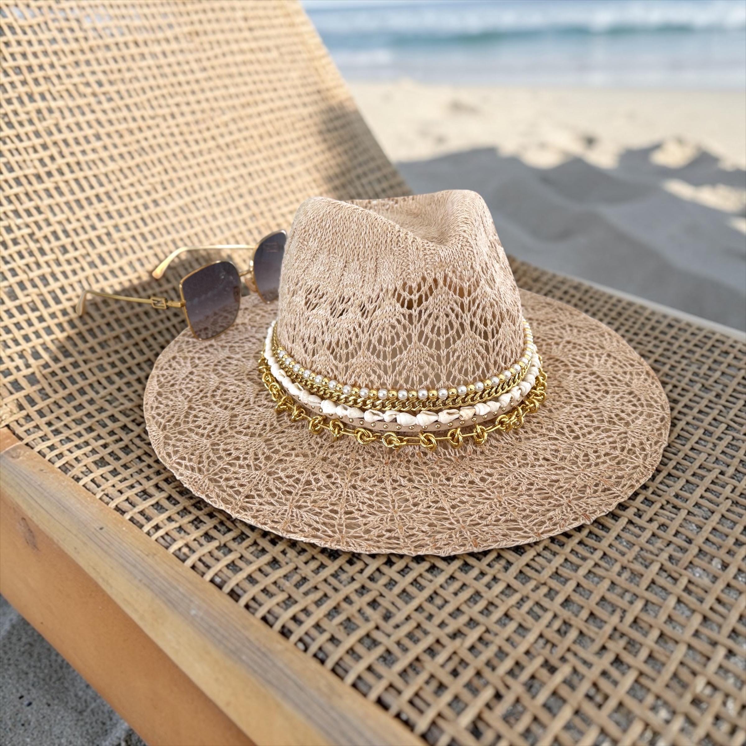 Lace Beach Panama Hat Vacation Sun Hat Personalized Luxe  display picture 2