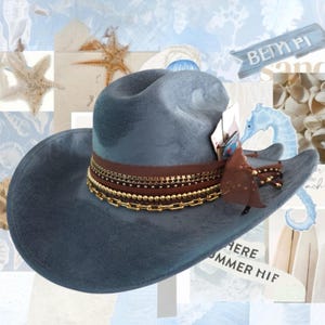 Custom Cowboy Hat Western Glam Cowgirl Hat Rodeo Outfit Country Concert Outfit Nashville Fashion Horse Lover Gift Embellished Jeweled cowboy