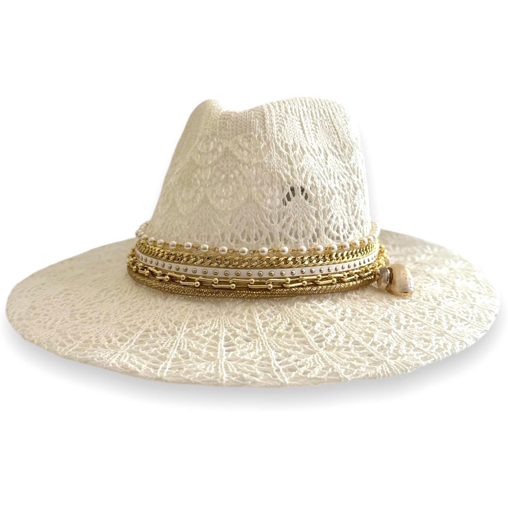 Lace Beach Panama Hat Vacation Sun Hat Personalized Luxe  display picture 2