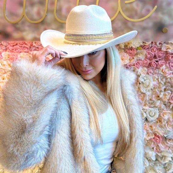 Custom wifey cowboy hat Mrs Bridal Cowboy Hat: Pink Cowgirl Bachelorette Hat - Etsy main image 3